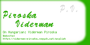 piroska viderman business card